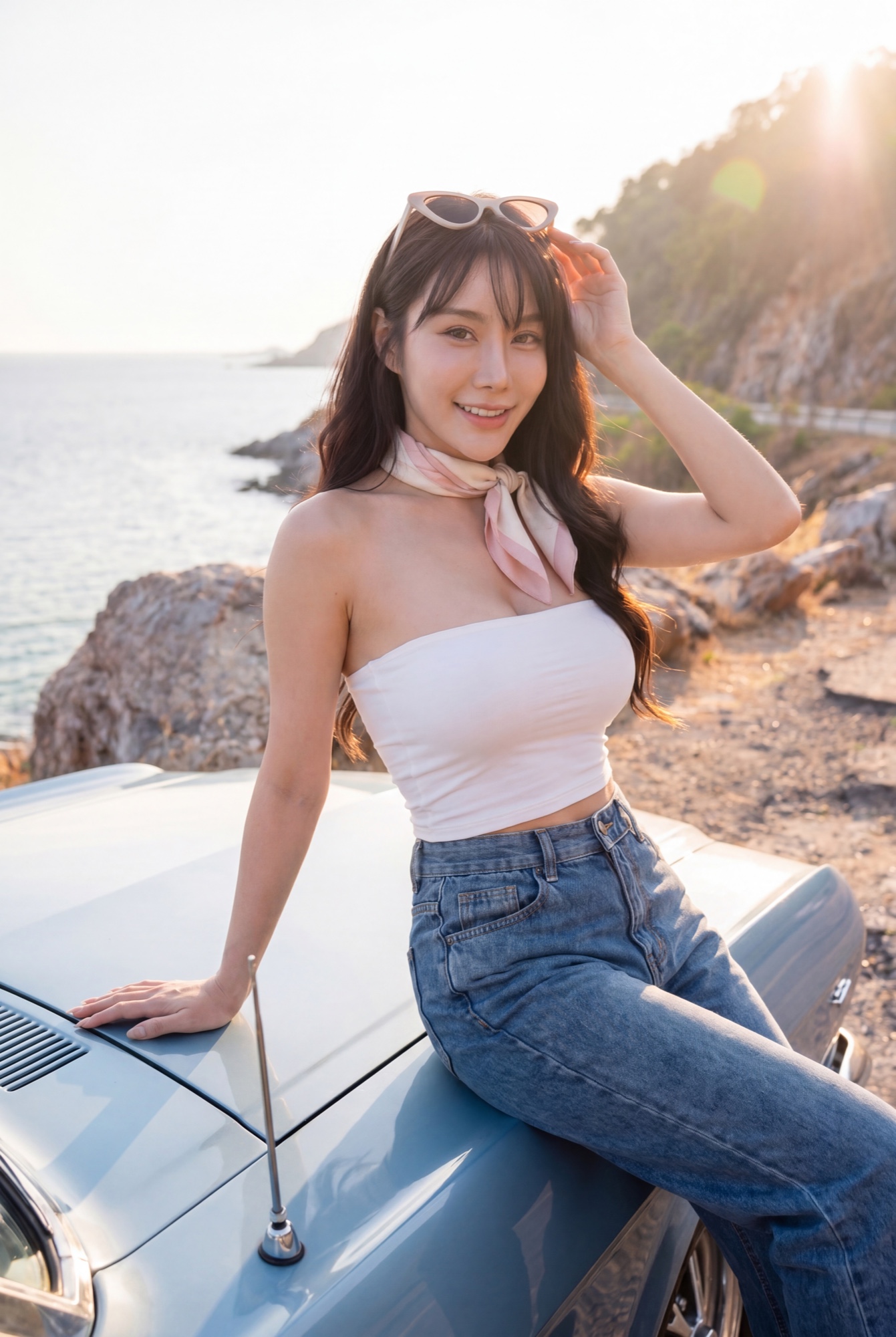 sitting-car-hood